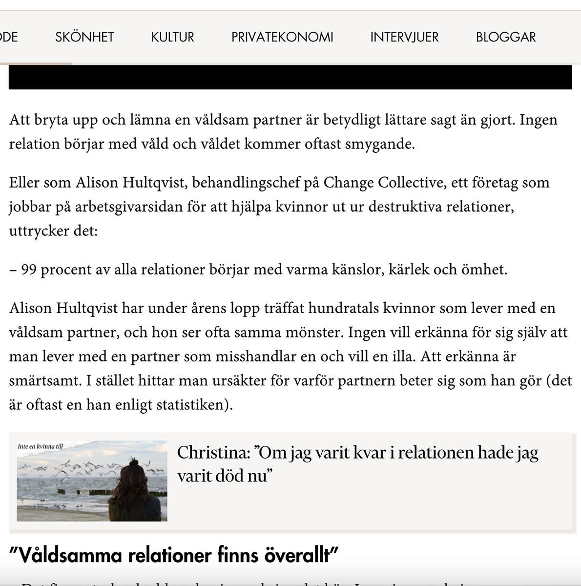 Femina - Socionomen: Så inser du att du lever i en destruktiv relation