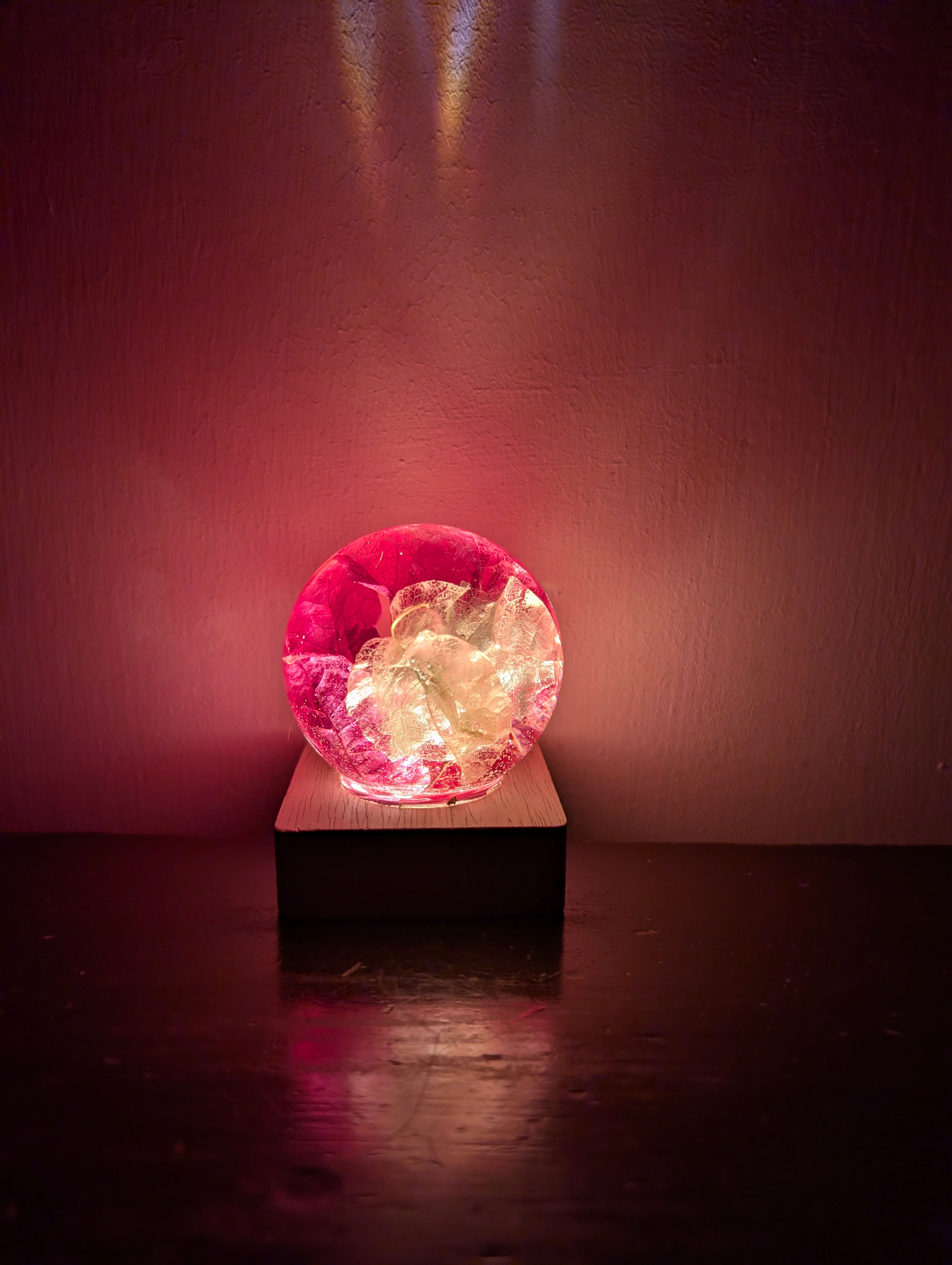 pink and delicate white