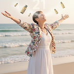 Femme libre et rayonnante