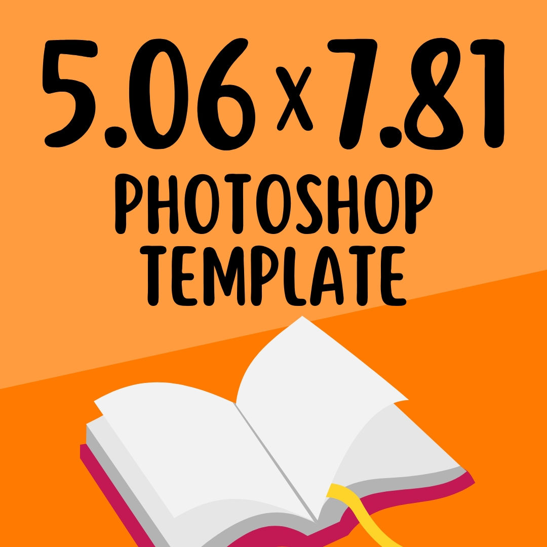 5.06x7.81 KDP Children's Book Photoshop Template (Paperback)