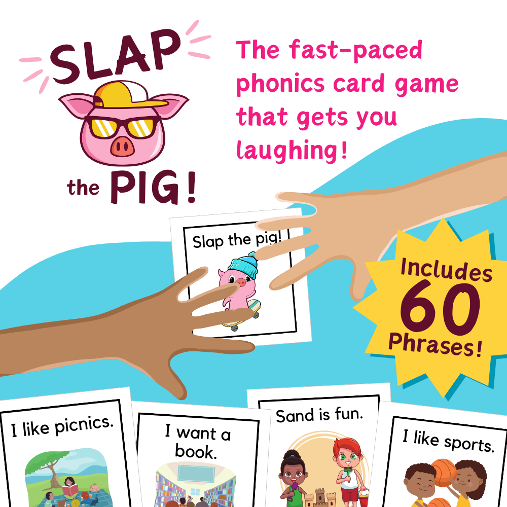 Fast paced phonics card game