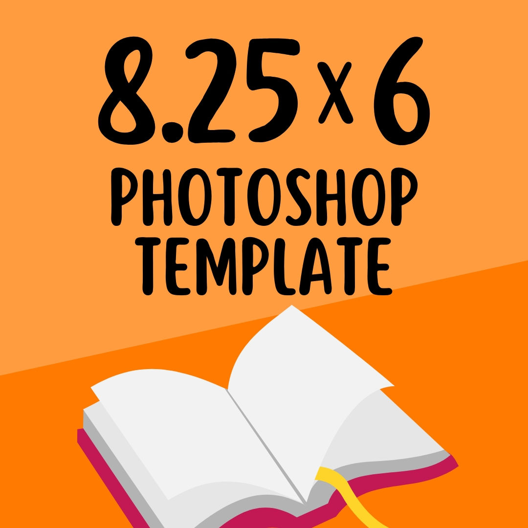 8.25x6 KDP Children's Book Photoshop Template (Paperback)