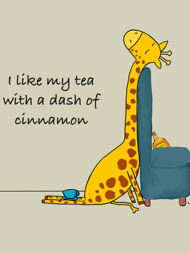 Cute artwork of giraffe with alcohol