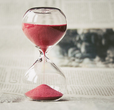 Reloj de arena de cristal con temporizador