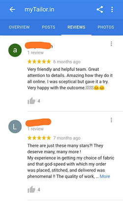 mytailor.in review by customers USA