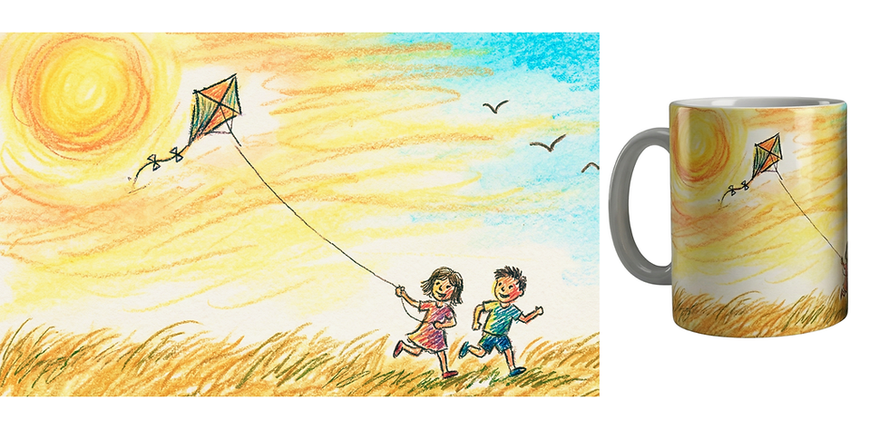 kites sankranti nostalgia coffee mug