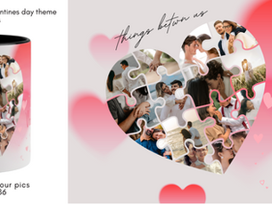 valentines day special edition - photo collage coffee mug