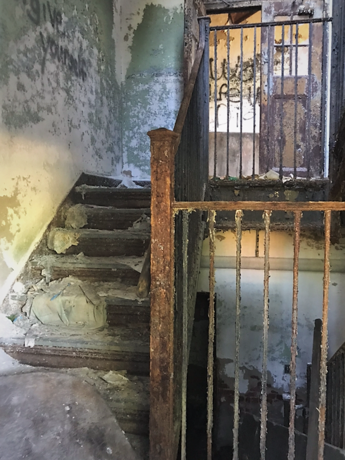 Abandoned Forest Haven Asylum Stairs