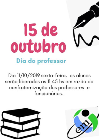 ATENÇÃO SENHORES PAIS E/OU RESPONSÁVEIS!
