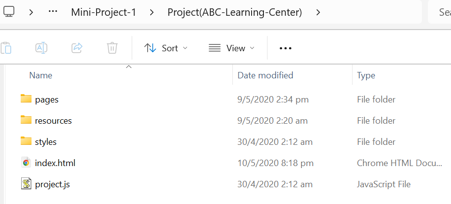 Required files for website