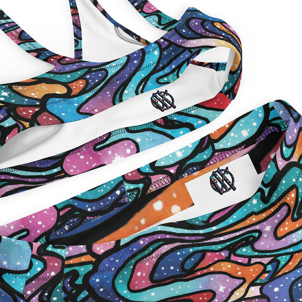 Thumbnail: Galaxy Babe Recycled high-waisted bikini