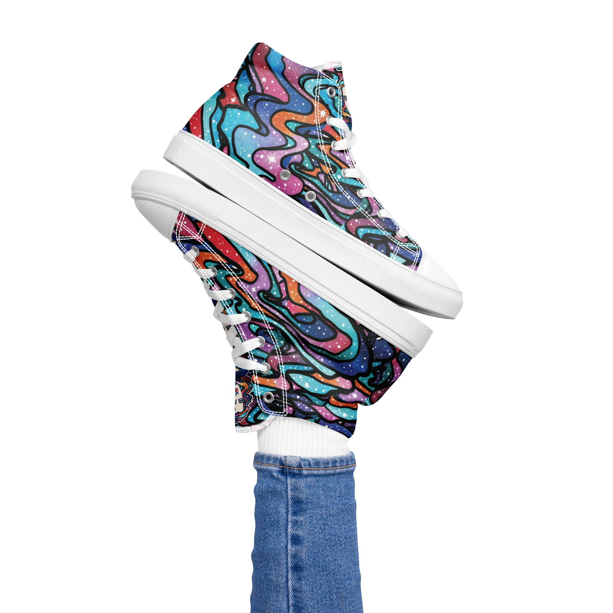 Galaxy Babe Women’s high top canvas