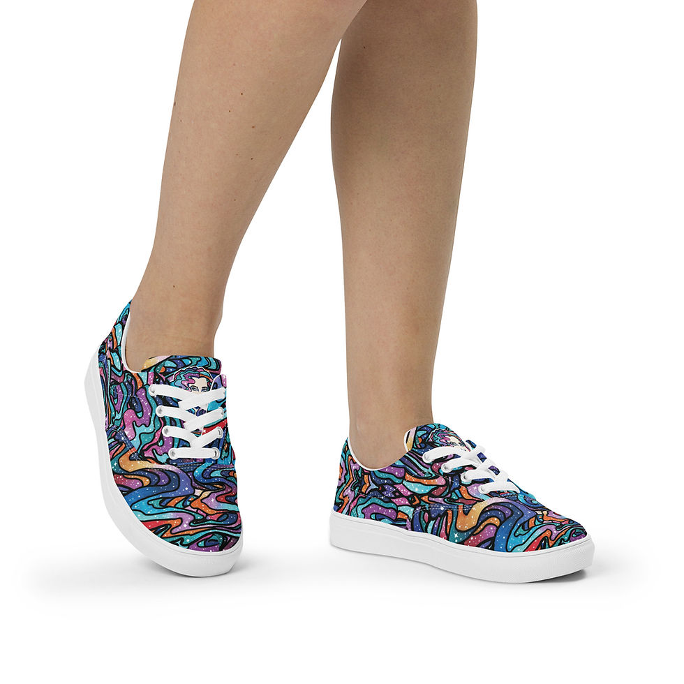 Thumbnail: Galaxy Babe Women's lace-up canvas shoes