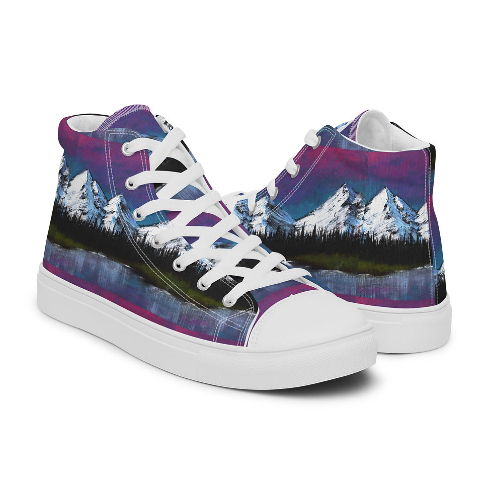 Thumbnail: Magic Mountains Women’s high top canvas shoes
