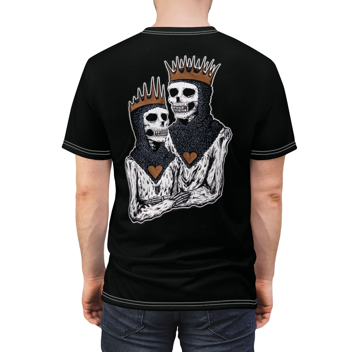 King N Queen (Black) Unisex Cut & Sew Tee