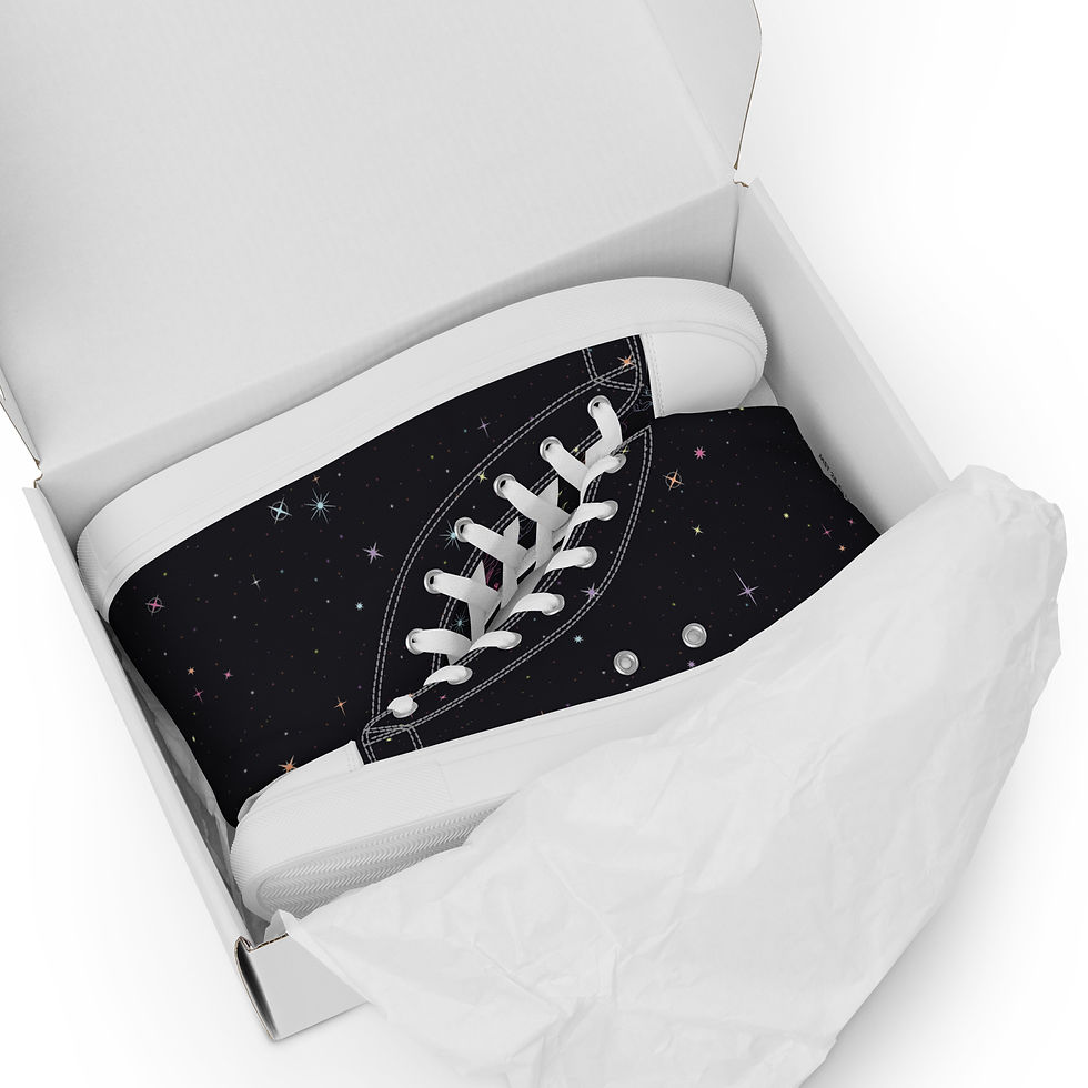 Thumbnail: Diamond Stars Men’s high top canvas shoes