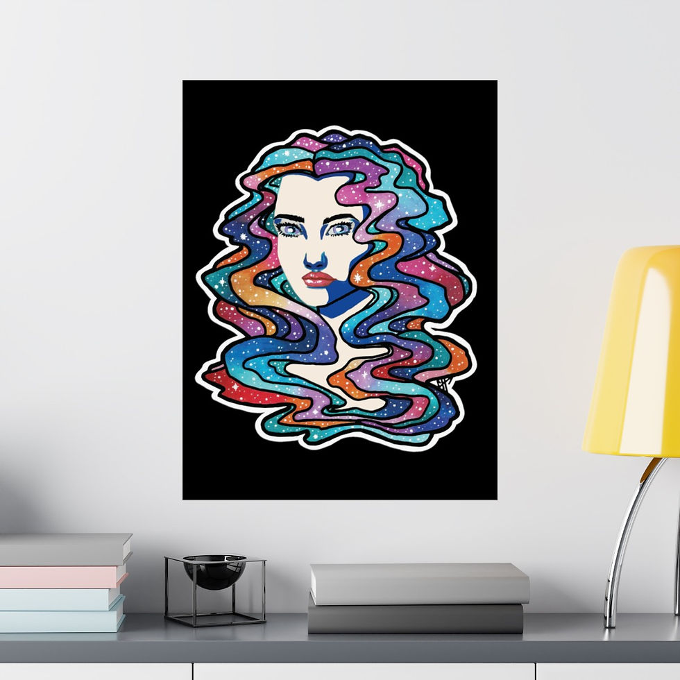 Thumbnail: Galaxy Babe Matte Vertical Posters