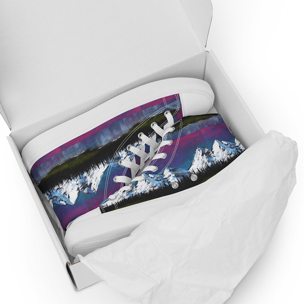 Thumbnail: Magic Mountains Men’s high top canvas shoes