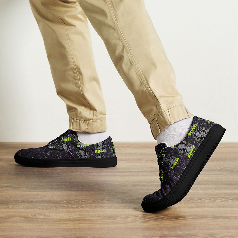 Thumbnail: Medusa Men’s lace-up canvas shoes