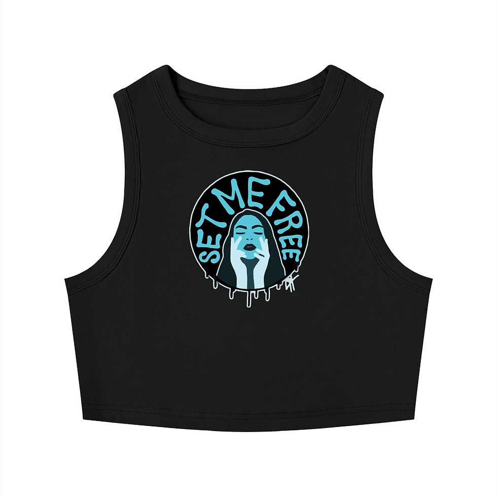 Thumbnail: Set Me Free Women's Tight Crewneck Crop Tank Top