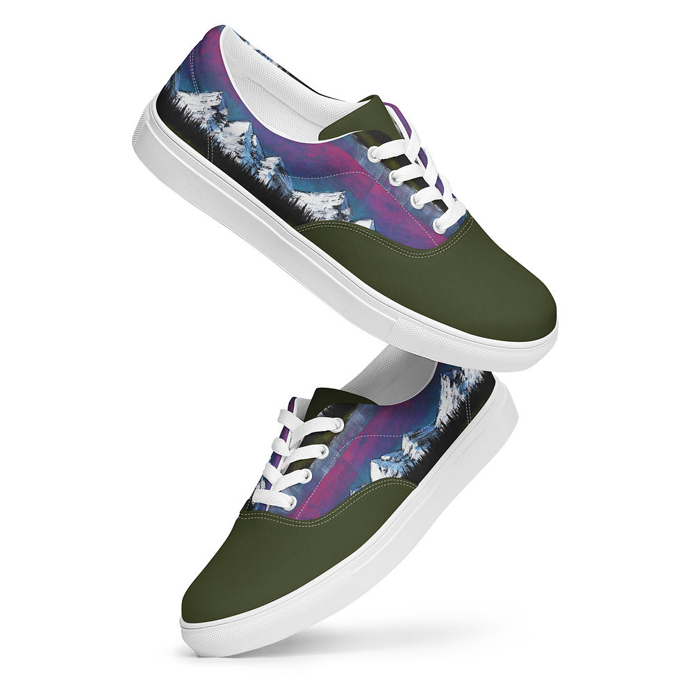 Thumbnail: Magic Mountains Men’s lace-up canvas shoes