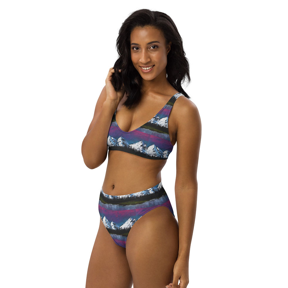 Thumbnail: Magic Mountains Recycled high-waisted bikini