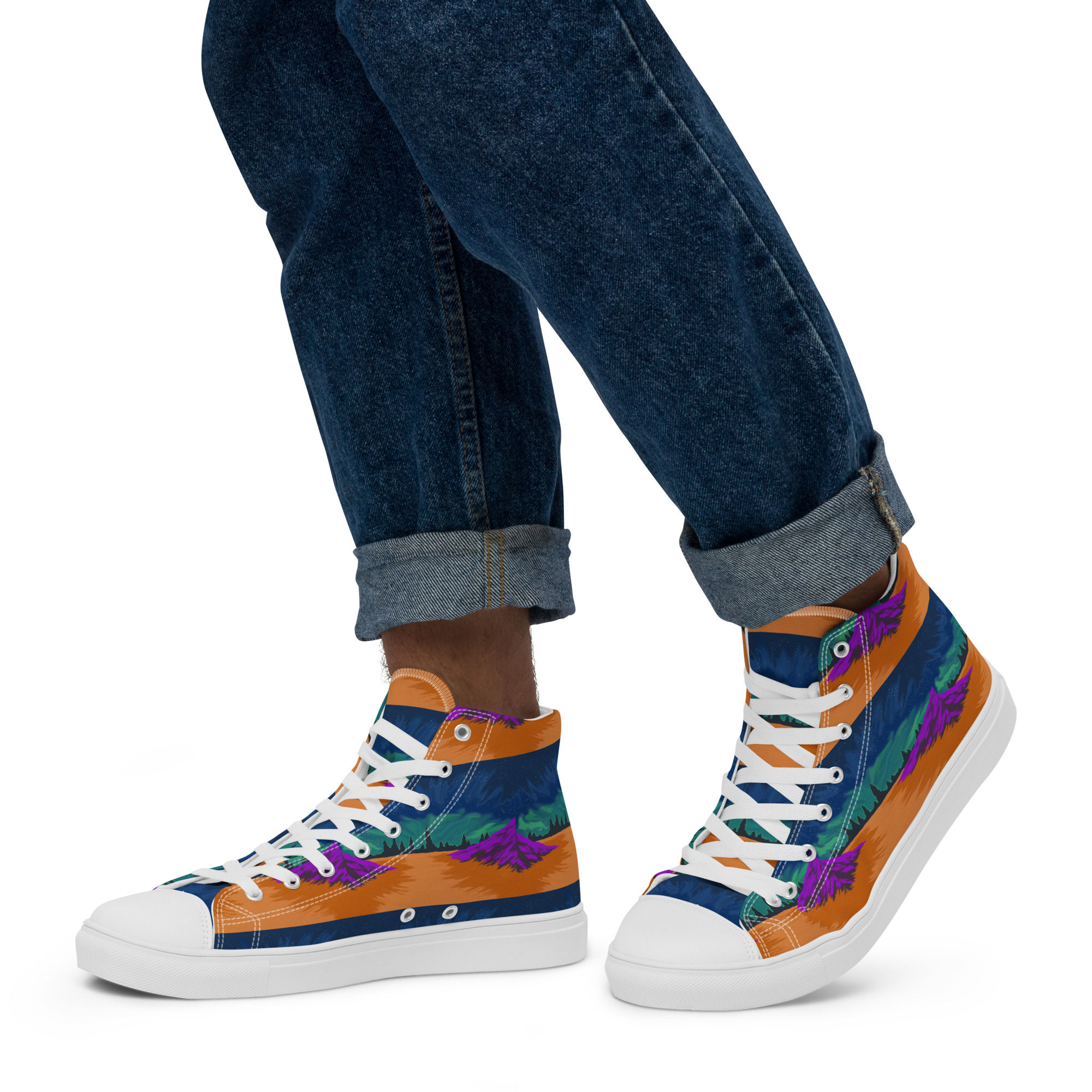 Another World Men’s high top canvas shoes