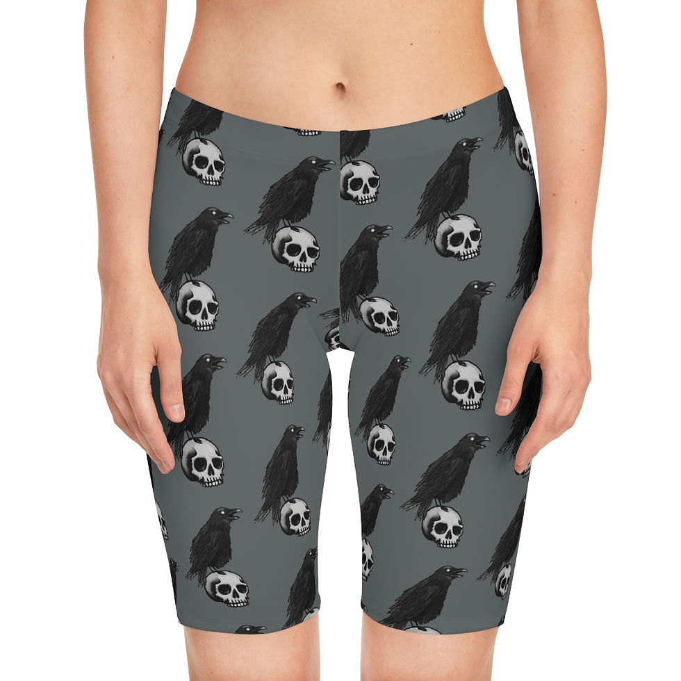 Thumbnail: Raven's Skull Women's Long Shorts