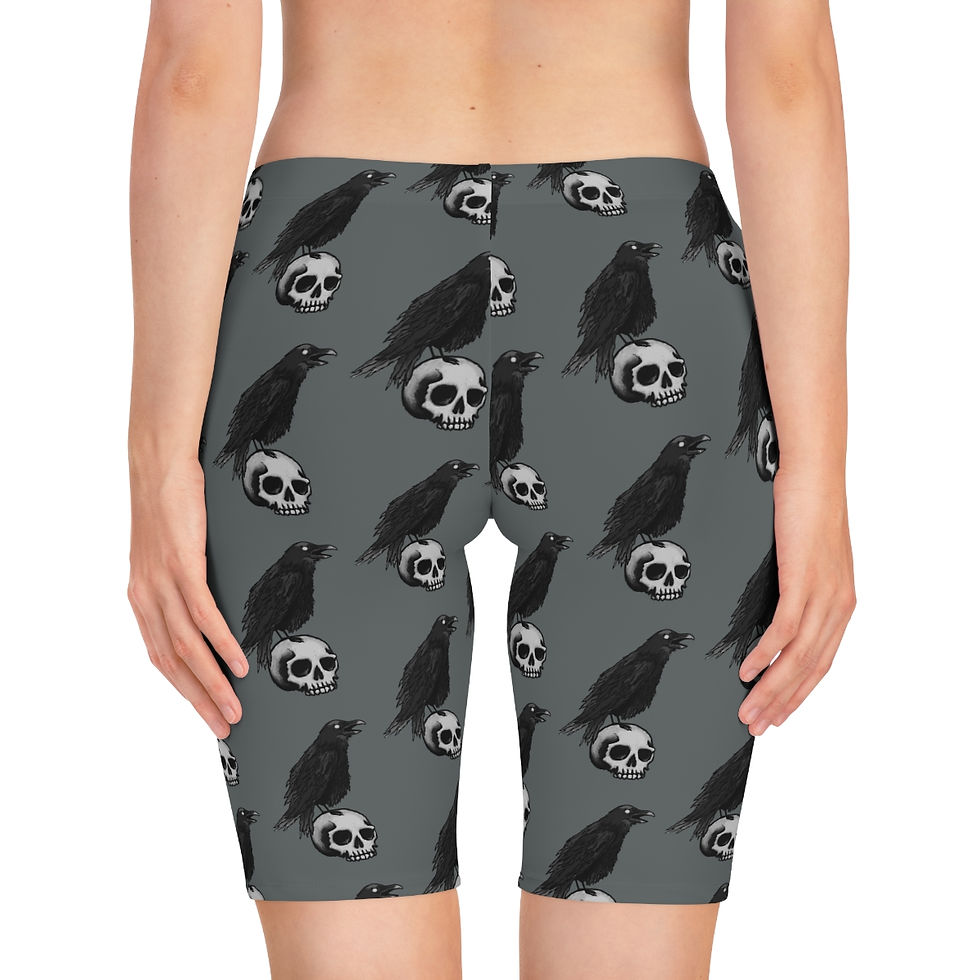 Thumbnail: Raven's Skull Women's Long Shorts