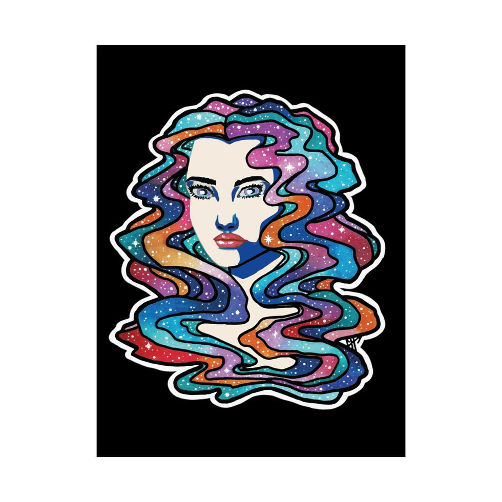Thumbnail: Galaxy Babe Matte Vertical Posters