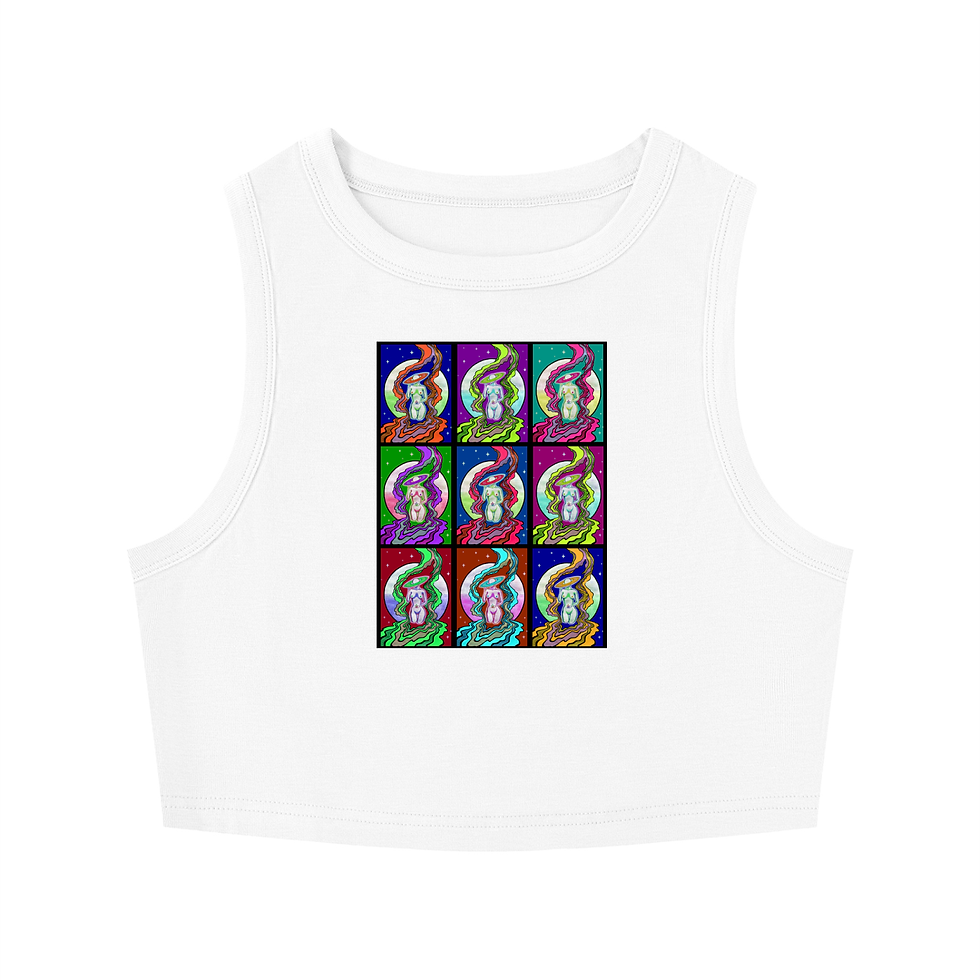 Thumbnail: Cosmic Dream Women's Tight Crewneck Crop Tank Top
