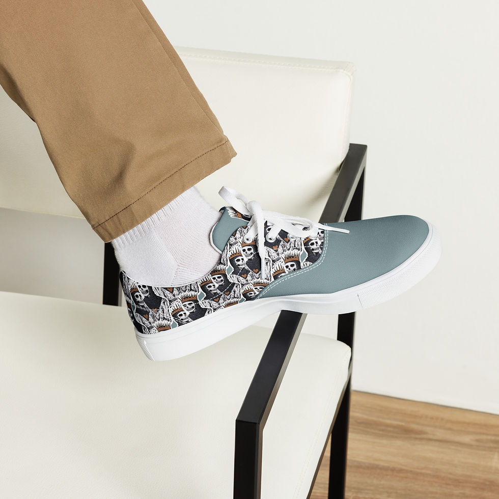 Thumbnail: King N Queen Men’s lace-up canvas shoes