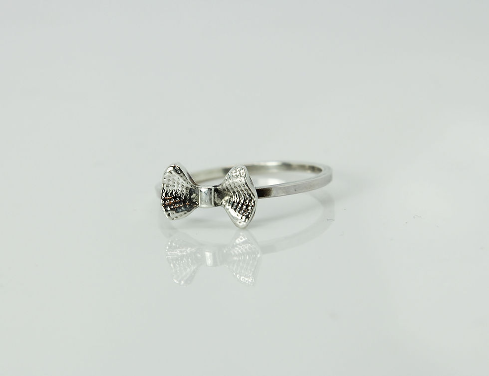 Thumbnail: Sterling silver ring '' Bow '' Stacking ring - jewelry - gift - present