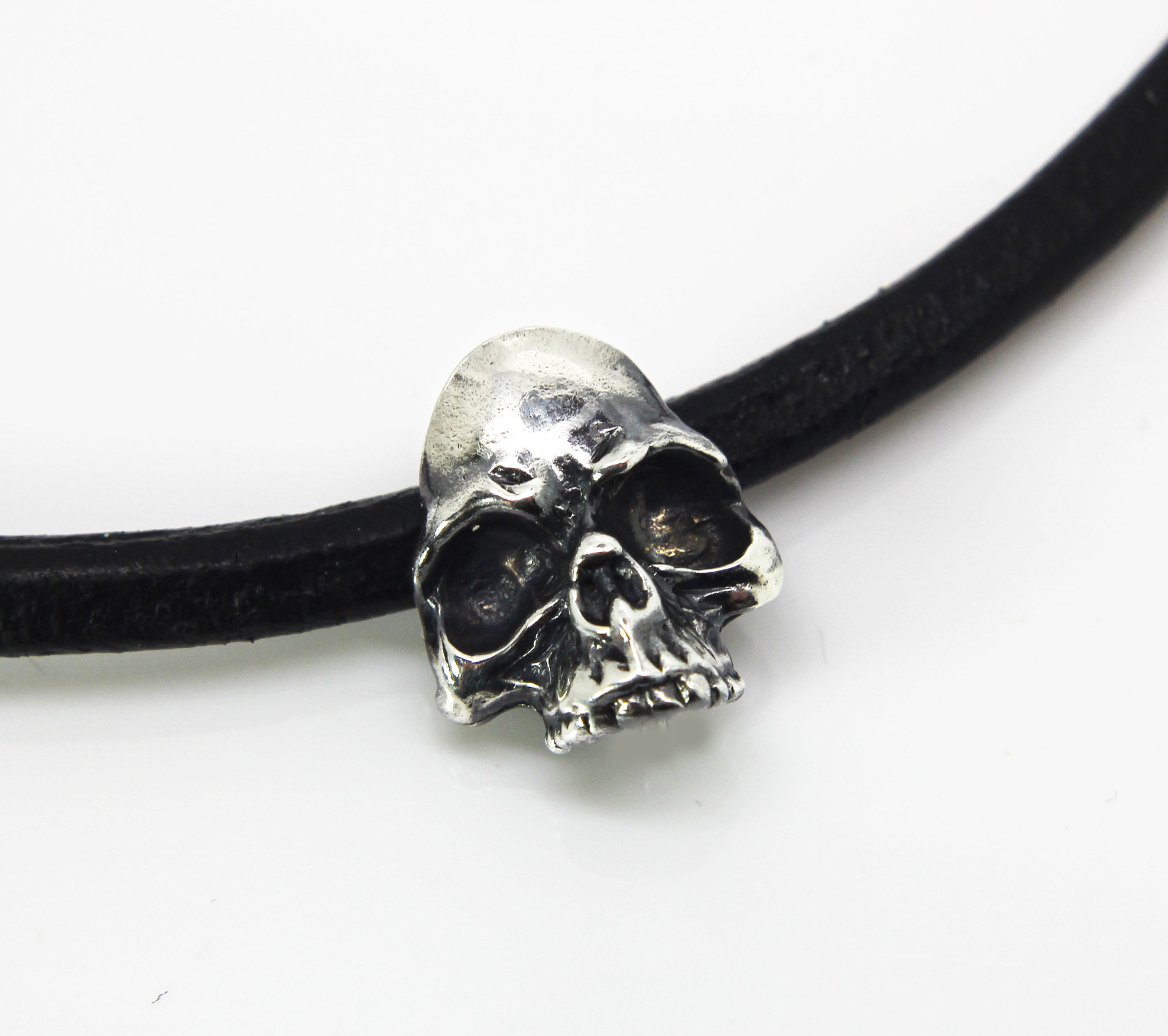 Skull necklace - Sterling silver Skull pendant - Silver skull - Realistic skull