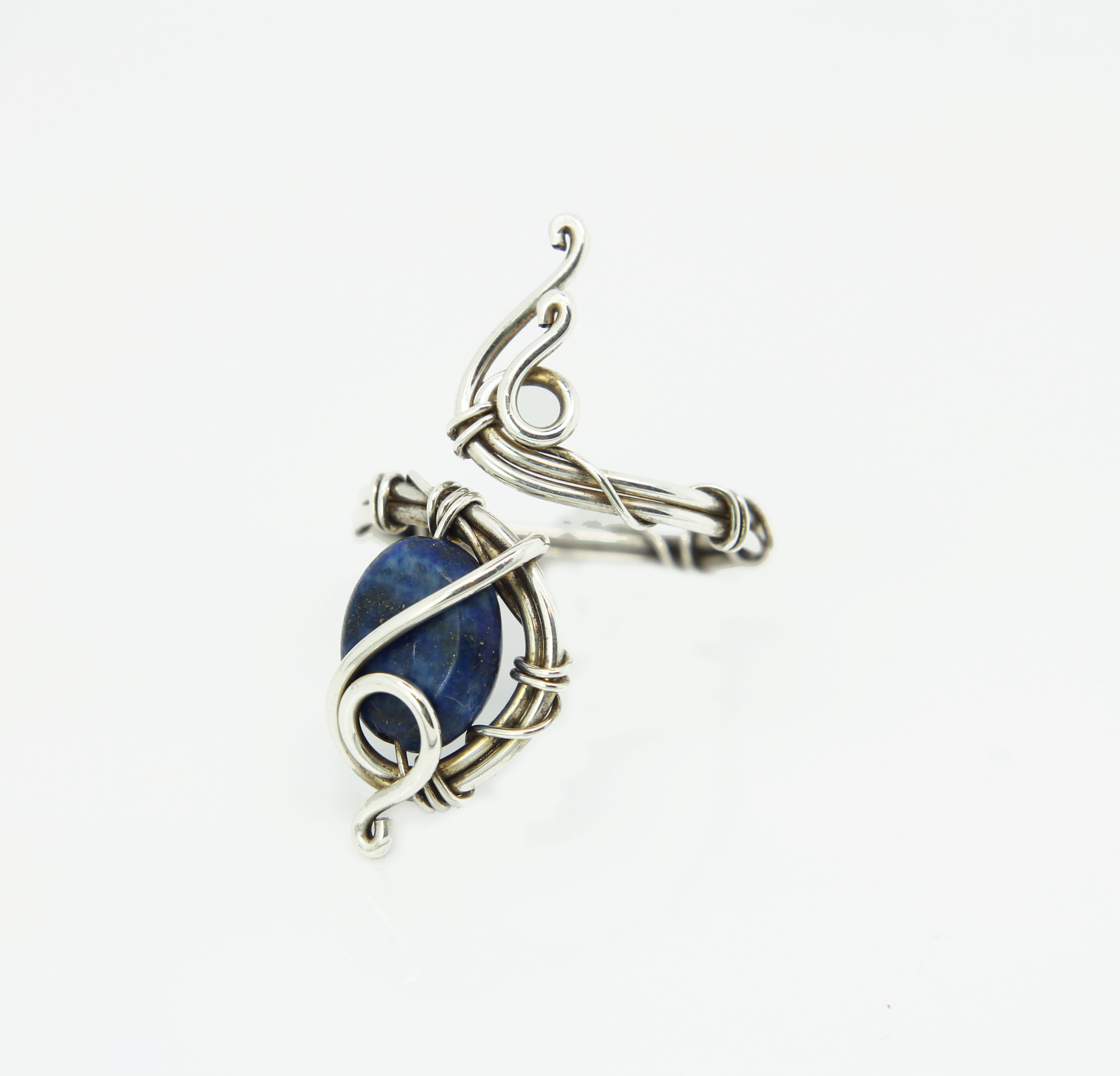Lapis Lazuli Ring 'Anne Boleyn' Sterling silver ring - jewelry -natural crystal