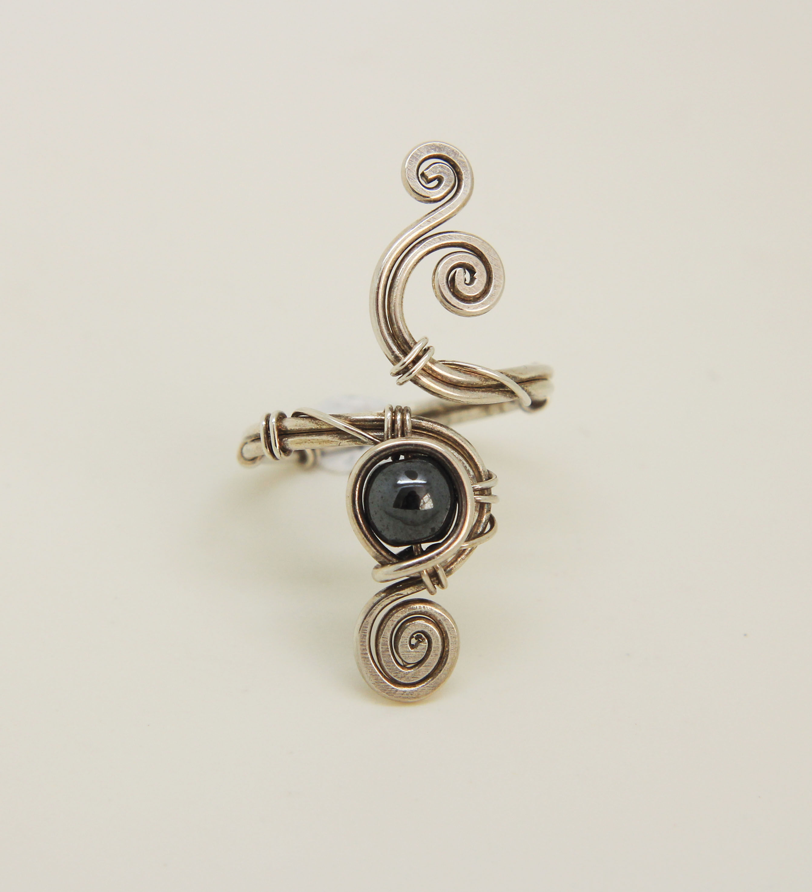 Hematite Sterling Silver Ring ''Paris''