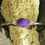 Thumbnail: Amethyst silver bangle 'Goddess' - Gemstone bangle - Boho bangle - Amethyst