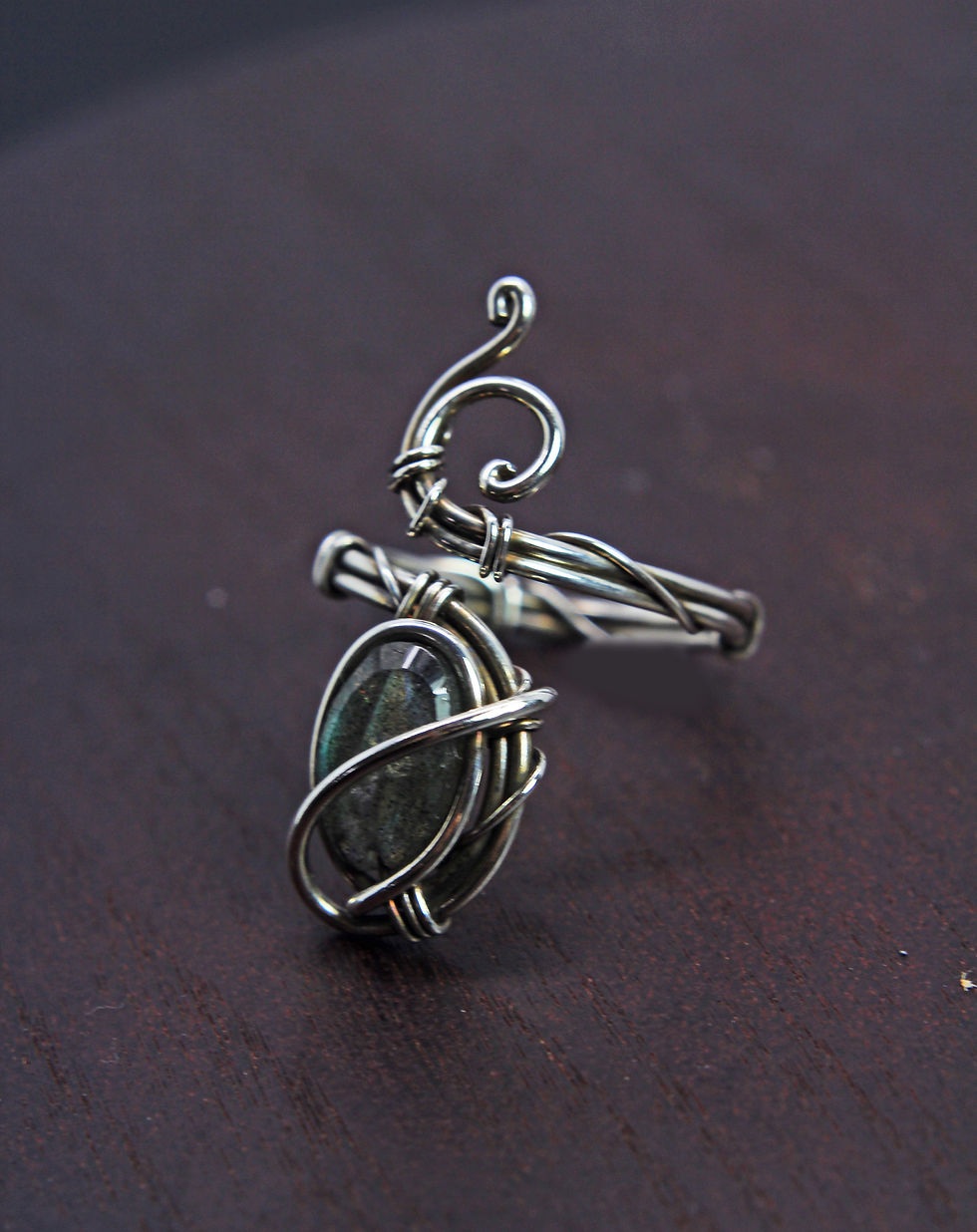 Thumbnail: Sterling silver Labradorite Ring ''Mia''