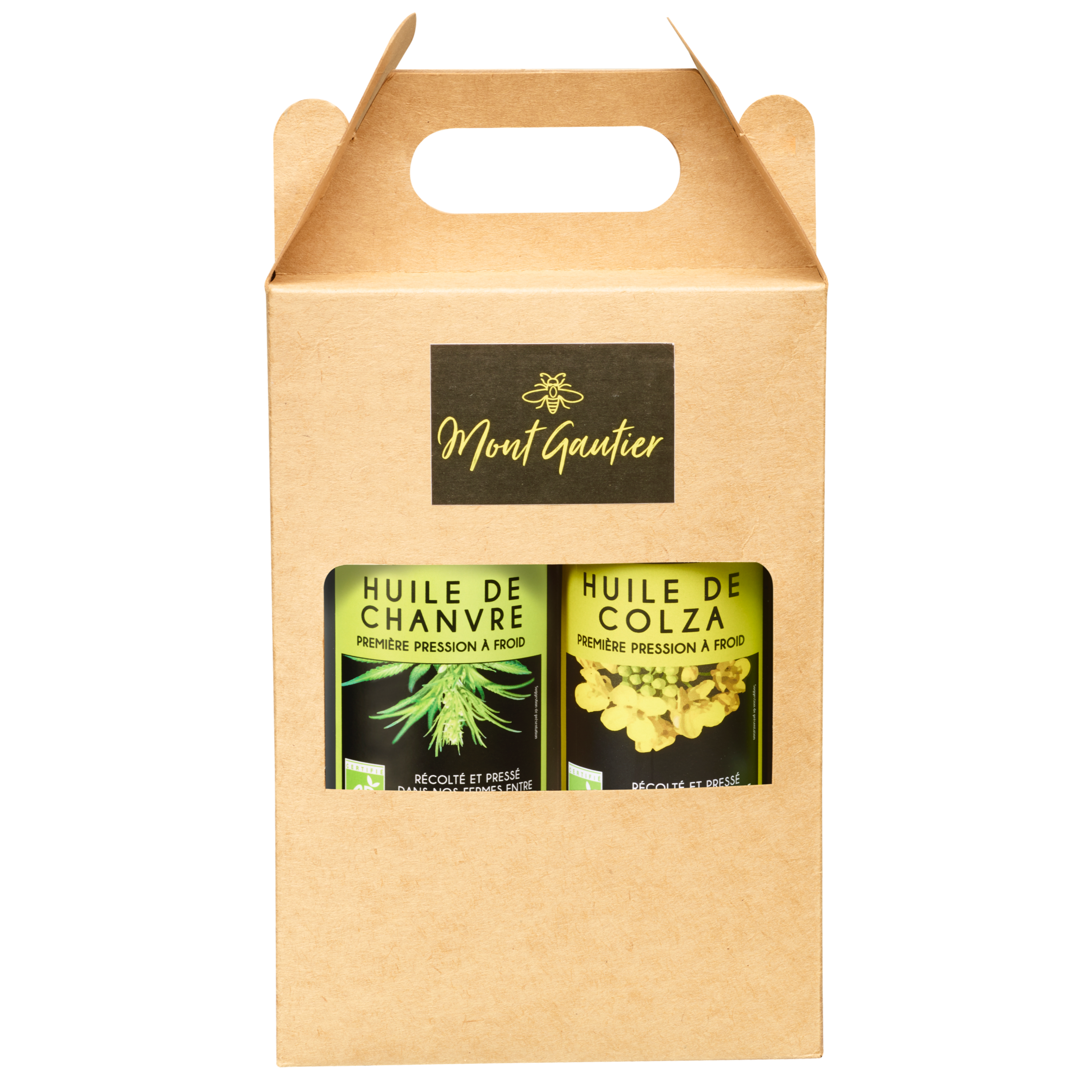 Coffret découverte 2 huiles 500 ml chanvre et colza