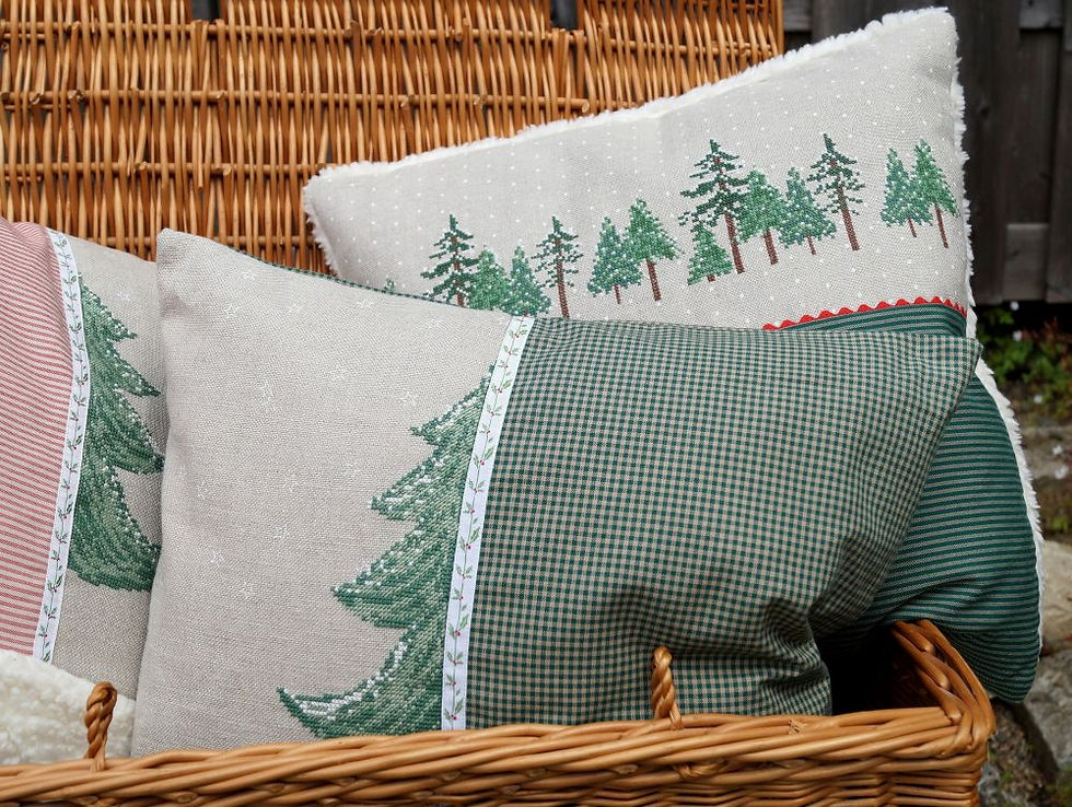 Kissen Tannenbaum halb Kreuzstich