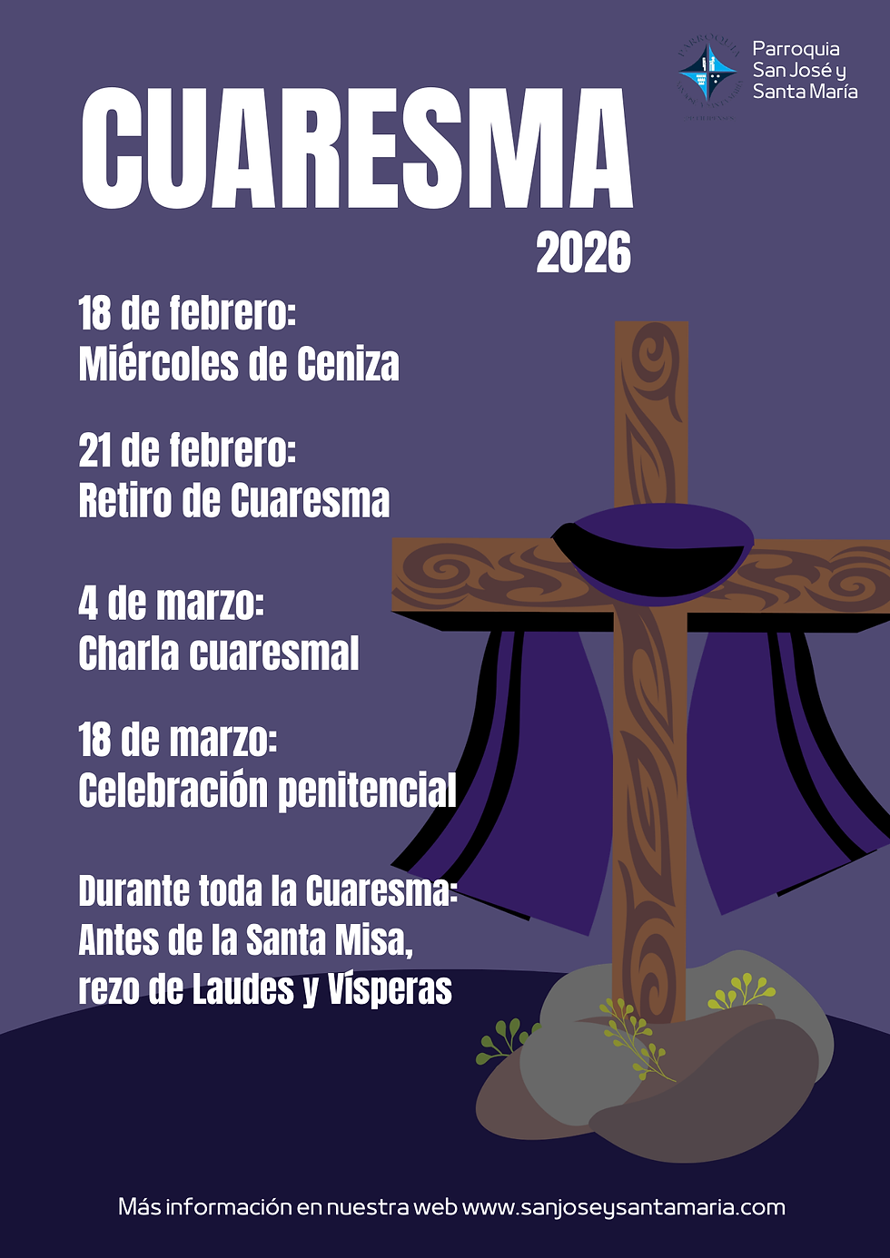 Vive la Cuaresma en nuestra Parroquia San José y Santa María