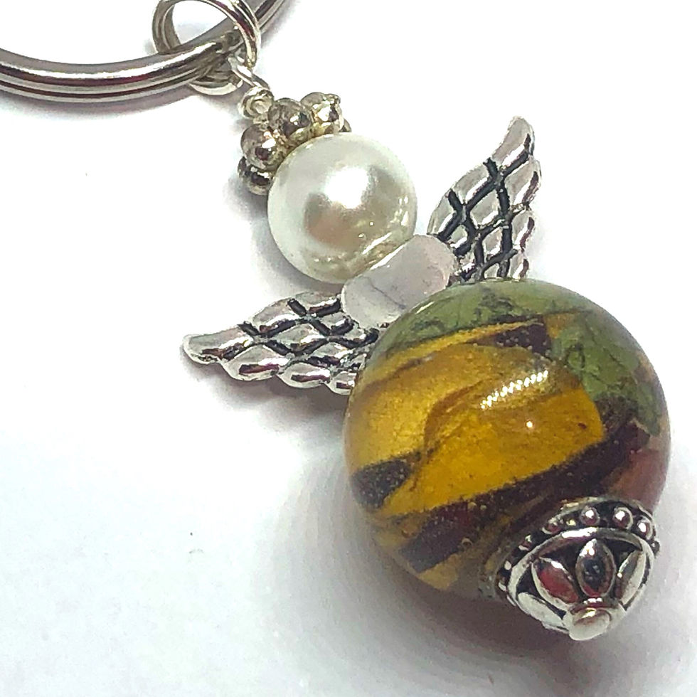 Thumbnail: Clear Resin Angel Memorial Keychain