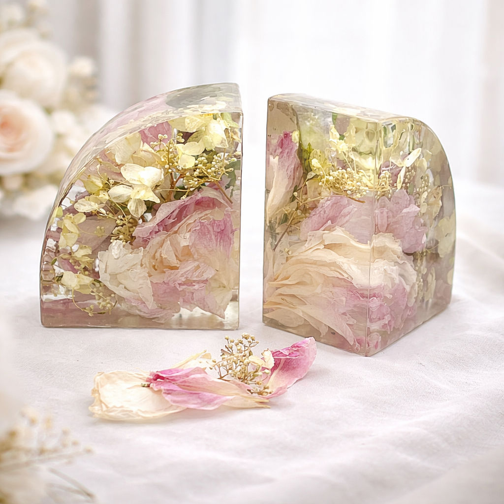 Bookends Made Using YOUR dried Flowers