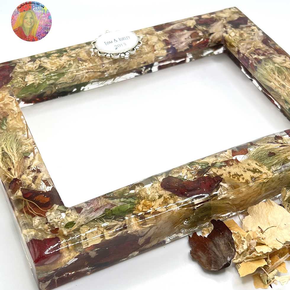 Thumbnail: Custom Frame with Flower Petals in Resin. Picture Frame Made Using Your Dried F