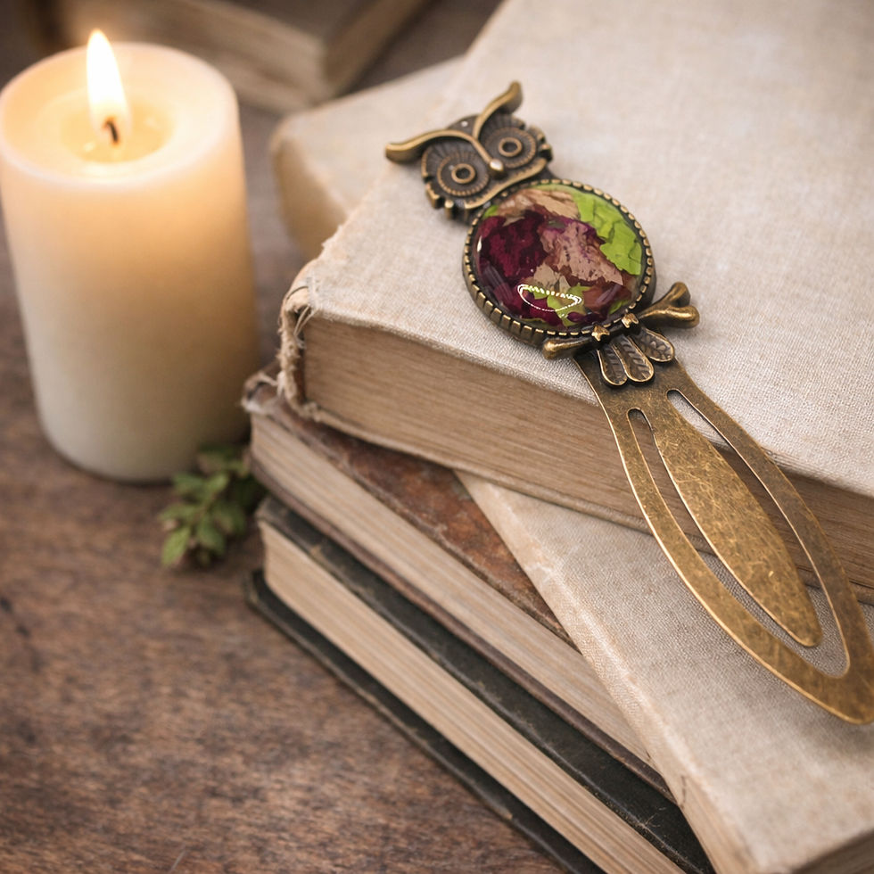 Thumbnail: Bronze Bookmark Made Using Your Dried Flower Petals