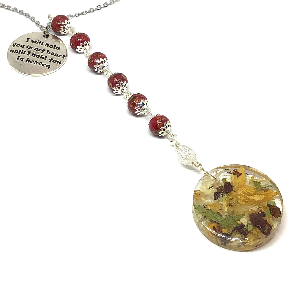 Thumbnail: Resin Rear View Mirror Car Charm, Made using YOUR flowers, funeral