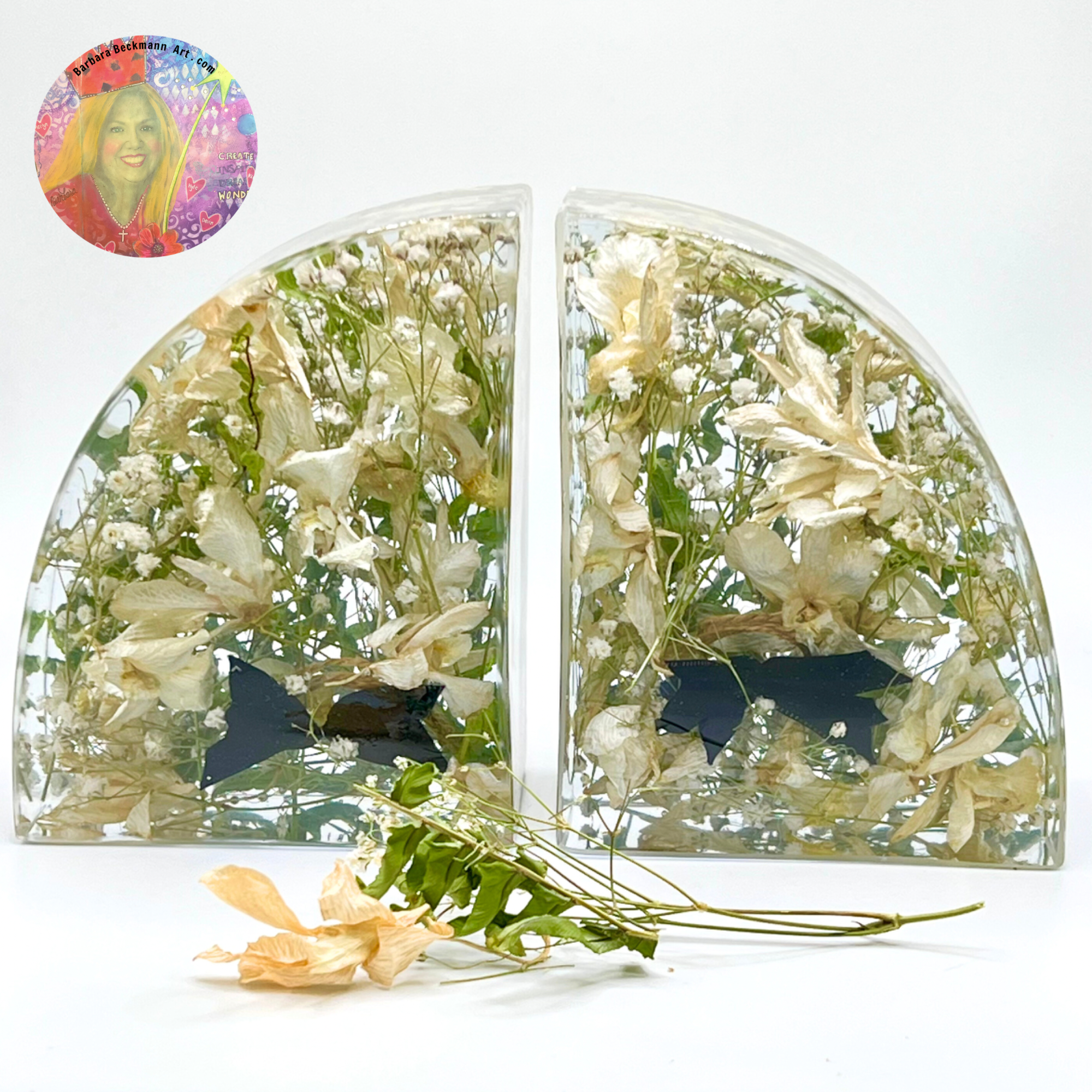 Bookends Made Using YOUR dried Flowers