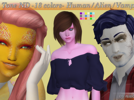 [Ts4]Skin Mix tone 18 colors by niobe cremisi