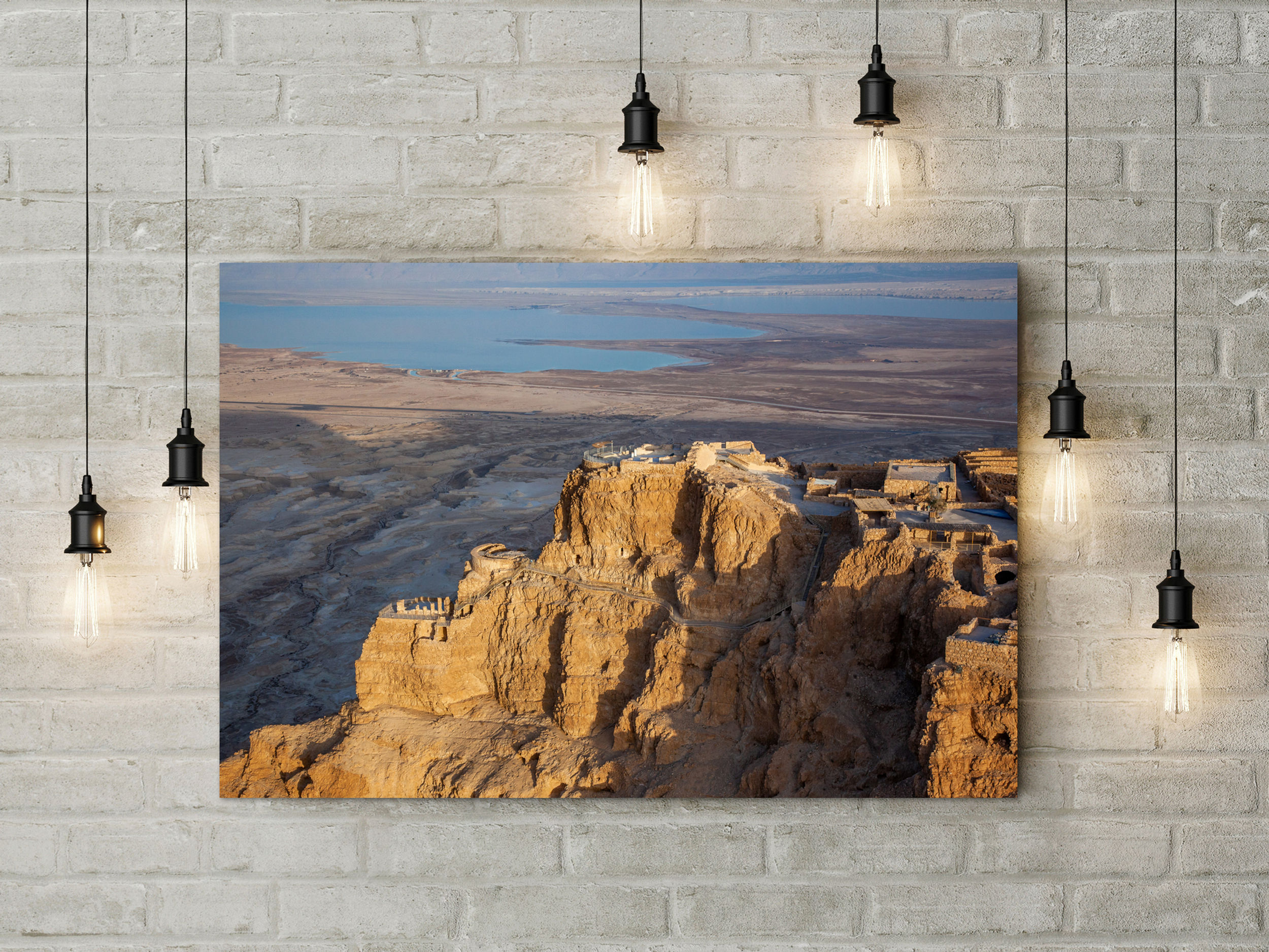 Masada Fortress in Mountains Heights - the Judean Hills Desert