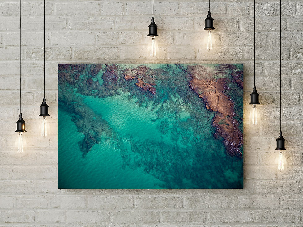 Thumbnail: Abstract Ocean Fine Art Print, Turquoise color